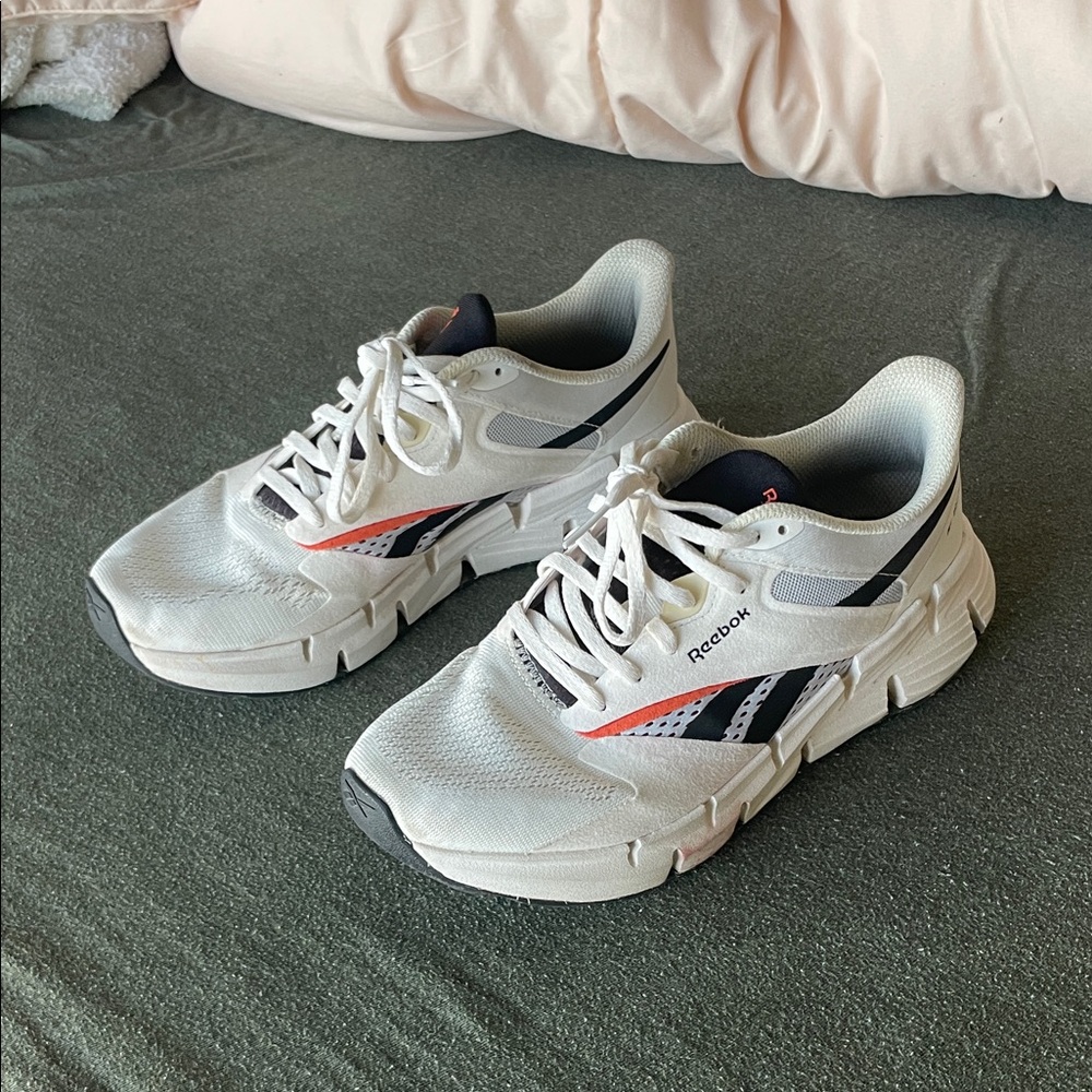 Reebok White and Black Running Shoes
